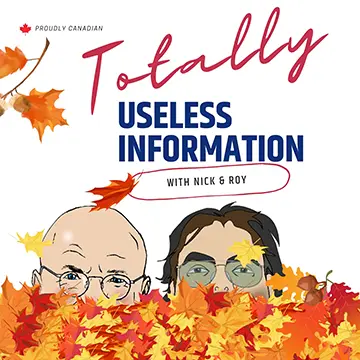 Totally useless information by nick and roy banner for autumn
